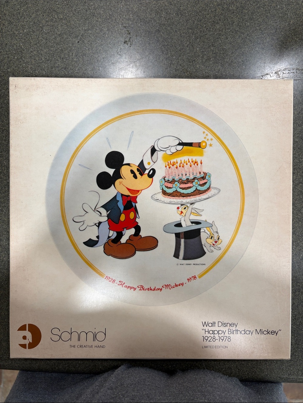 Schmid Walt Disney "Happy Birthday Mickey" Collector Plate - 50 years-1928-1978